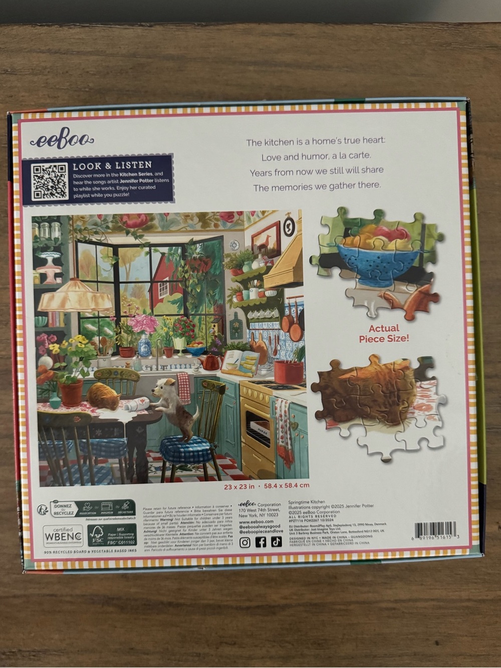 eeBoo Springtime Kitchen 1000-Piece Puzzle - Multicolor - Picture 2 of 3